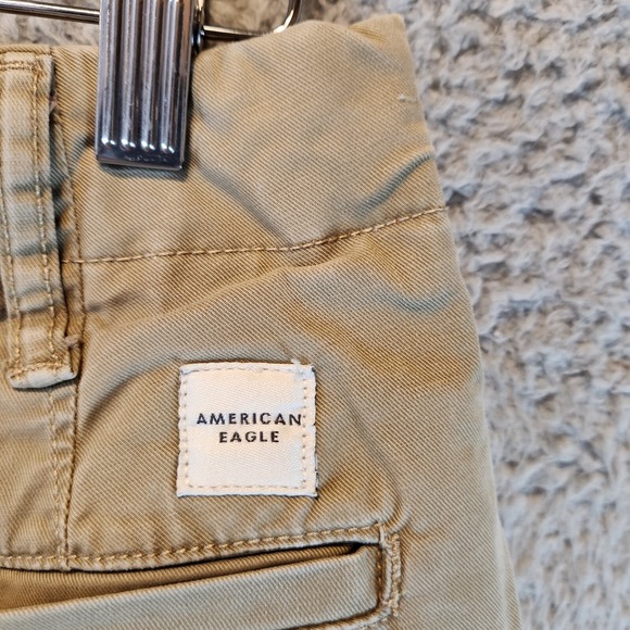 American Eagle Outfitters Pants Men's 29 X 30 Tan Cotton Slim Fit Straight Leg - Picture 5 of 16